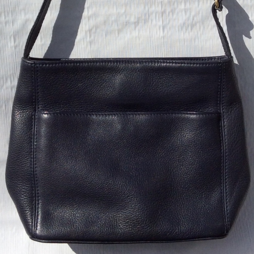 Coach Sonoma Pocket Zip Black Leather No 4924
